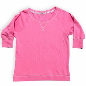 VICTORIA’S SECRET Women’s Pink Supermodel Essentials 3/4 Sleeve Sweatshirt Size